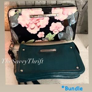BUNDLE Betsey Johnson Floral Wallet & Liz Claiborne Vintage Wristlet Wallet